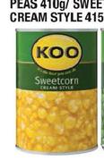 Koo Sweatcorn Cream Style-410g Each