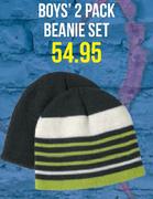 Boys' 2 Pack Beanie Set