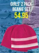 Girls' 2 Pack Beanie Set