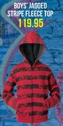 Boys' Jagged Stripe Fleece Top