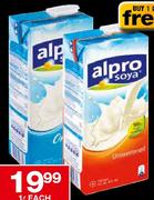 Alpro Soya Milk Original/Unsweetened-1Ltr.