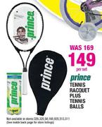 Prince Tennis Racquet Plus Tennis Balls-Per Set