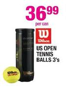 Wilson US Open Tennis Balls-3's Per Can