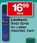 Lentheric Body Spray for Ladies-90ml