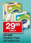 Lil-Lets Sanitary Pads-2 x 7's/8's/10's-Per Pack