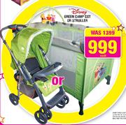 Disney Green Camp Cot Or Stroller Each