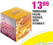 Twinsaver Facial Tissues With Vitamin E