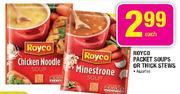 Royco Packet Soups Or Thick Stews Assorted Each