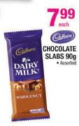 Cadbury Chocolate Slabs-90g Each