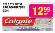 Colgate Total Pro Toothpaste-75ml Each