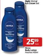 Nivea Body Lotion Assorted - 400ml Each