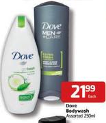 Dove-Bodywash Assorted-250ml Each