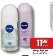 Nivea-Roll On Assorted-50ml Each