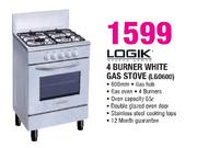 Logik 4 Burner White Gas Stove(LG0600)