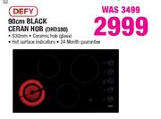 Defy 90cm Black Ceran Hob(DHD390)