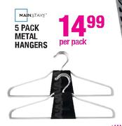 Mainstays 5 Pack Metal Hangers-Per Pack