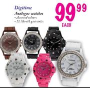 Digitime Analogue Watches-Each