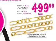 9ct Gold Bracelet-19cm Each