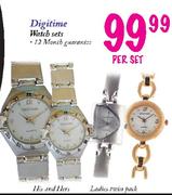 Digitime Watch Sets His And Hers-Per Set