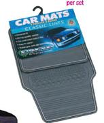 Stingray 4 Piece Rubber Velour Mat Set-Per Set