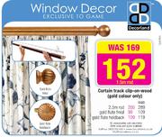 Curtain Track Clip-On-Wood(Gold Colour Only)-1.5m Rod Each