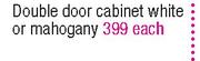  Double Door Cabinet White Or Mahogany-Each