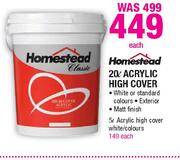 Homestead 20L Acrylic High Cover-Each