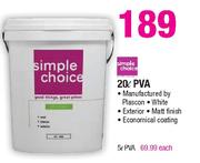 Simple Choice 20Ltr PVA-Each