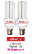  Eurolux 2 Pack 15W Day/Night CFL-Per Pack