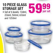 Glass Storage Set-10 Piece Per Set