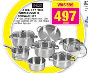 Always Home La Belle Stainless Steel Cookware Set-12 Piece Per Set