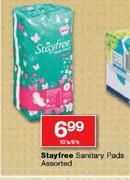 Stayfree Sanitry Pads Assorted-10's/8's