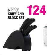 6 Piece Knife And Block Set