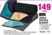 Always Home Double Fur Pile Blanket-150 X 200cm Each