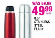 0.5Ltr Stainless Steel Flask-Each