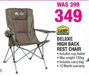 Camp Master Deluxe High Back Rest Chair