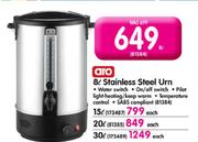 Aro 8Ltr Stainless Steel Urn-Each