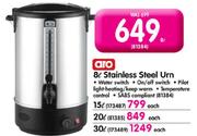 Aro 30Ltr Stainless Steel Urn-Each