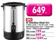 Aro 20Ltr Stainless Steel Urn-Each