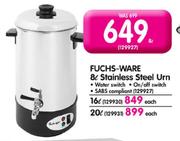 Fuchs-Ware 20Ltr Stainless Steel Urn-Each