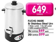  Fuchs-Ware 16Ltr Stainless Steel Urn-Each