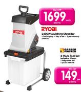Ryobi 2400W Mulching Shredder-Each