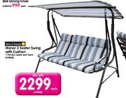 Terrace Leisure Manor 3 Seater Swing With Cushion-Each