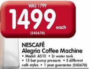 Nescafe Alegria Coffee Machine (A510)-Each