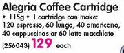 Nescafe Alegria Coffee Cartridge-115g Each