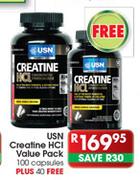 USN Creatine HCI Value Pack Capsules-100's Plus 40 Free