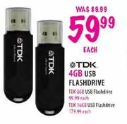 TDK 4GB USB Flash Drive Each