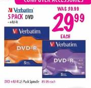 Verbatim 5 Pack DVD -+R/-R Each
