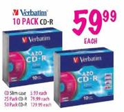 Verbatim 10 Pack CD-R Each