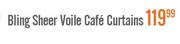 Bling Sheer Voile Cafe Curtains